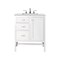 James Martin Vanities Addison 30in Single Vanity, Glossy White w/ 3 CM Ethereal Noctis Top E444-V30-GW-3ENC - alternate 1